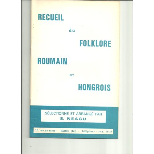 Recueil Du Folklore Roumain Et Hongrois