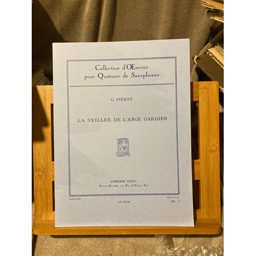 Pierné La Veillée De L'ange Gardien Partition Quatuor Saxophone Leduc Matériel