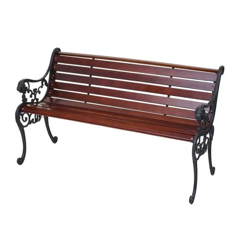 Banc De Jardin Hwc-F98, Banc Du Parc, Banquette En Bois   2 Places, 125cm Marron