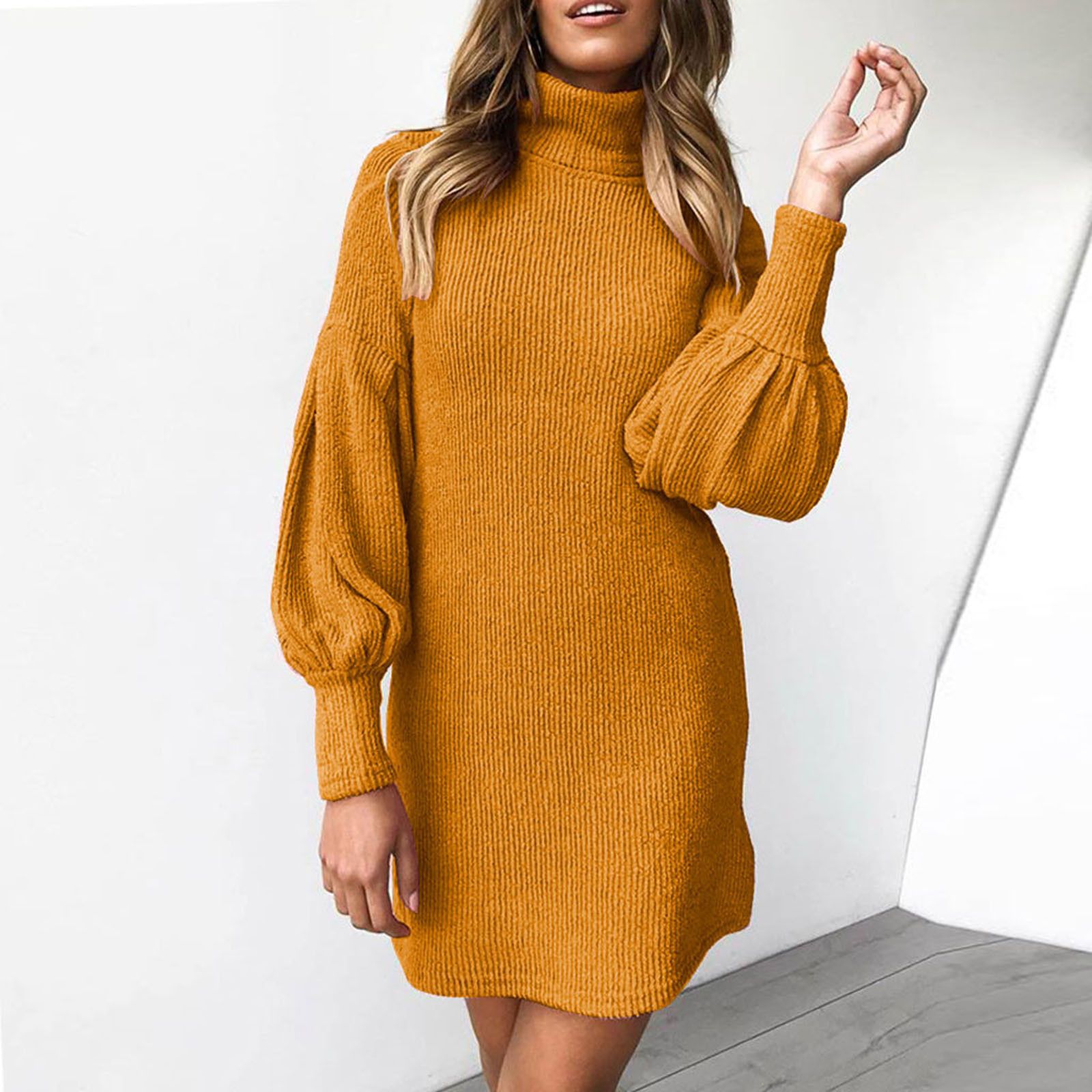 robe pull jaune