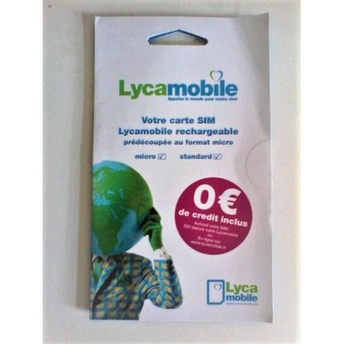 Carte Sim Lyca Mobile Prépayé Sans Engagement Sans Abonnement