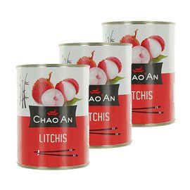 Lot 3x Litchis Au Sirop - Boîte 567g