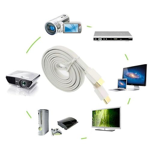 Câble HDMI plat de nouilles de qualité supérieure, haute vitesse, pour Hdmi 3d Dvd Hdtv 1.5m 3m 5m