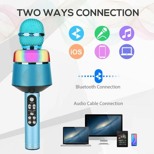 Microphone karaoké Bluetooth sans fil KTV