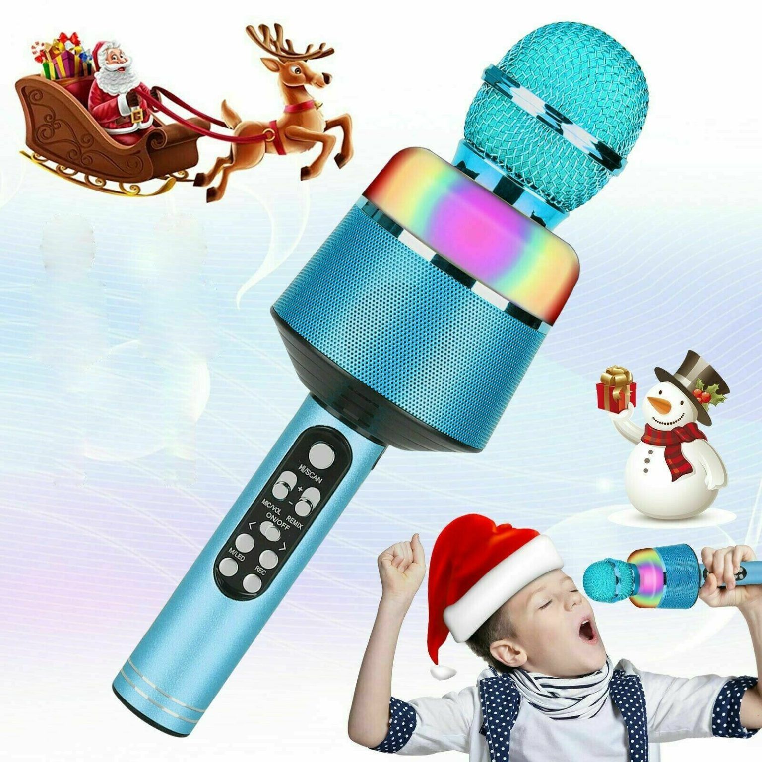 Microphone karaok Bluetooth sans fil KTV - 2
