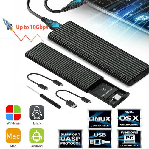 Boîtier USB 3.1 SSD SATA M.2 NGFF/NVME