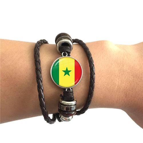 Bracelet En Cuir National Feel Pour Hommes Et Femmes, France, Pologne, Porto Rico, Tueur, Chine, Conventionnels, Sénégal, Philippines, Japon