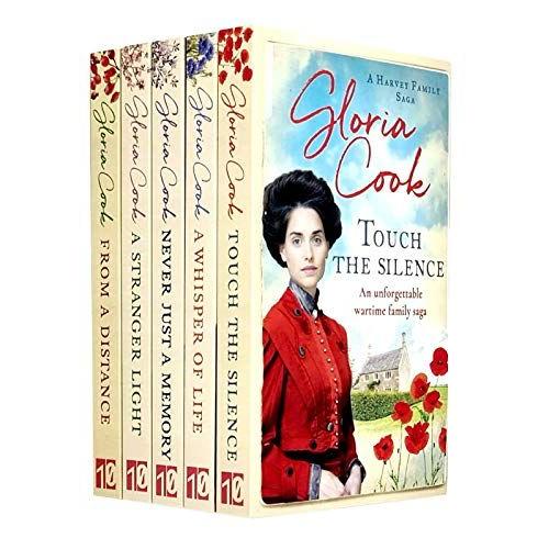 Gloria Cook Harvey Family Sagas 5 Books Collection Set (Never Just A Memory, Touch The Silence, From A Distance, A Whisper Of Life, A Stranger Light)