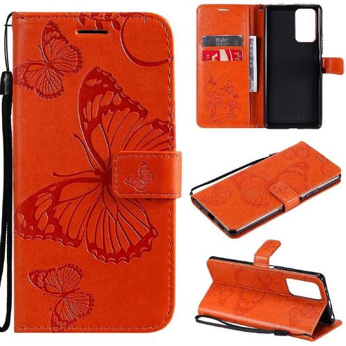 Tongez Étui Pour Xiaomi Redmi Note 10 Pro Flip Kickband Couverture Magnétique Couverture Antichoc Cuir Pu Avec Support De Fente Pour Carte - Orange