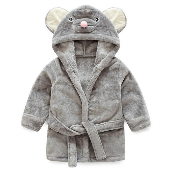 Bebe Sortie De Bain A Capuchon Garcons Filles Peignoir Pour Enfant 12 24 Mois Gris Jhd543 Rakuten