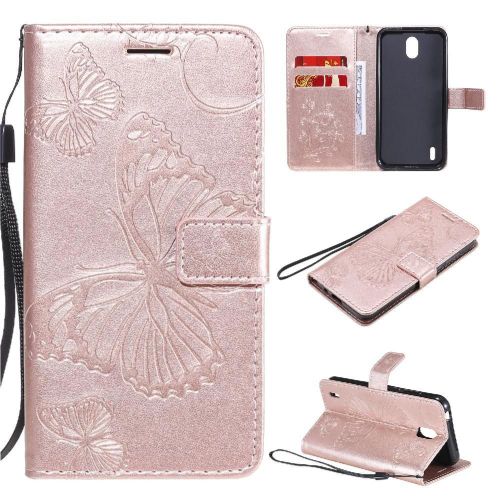 Flip Étui Pour Nokia 1.3 Avec Support De Fente Pour Carte Flip Kickband Couverture Antichoc Cuir Pu Couverture Magnétique - Couleur Rose
