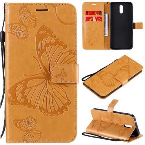 Flip Étui Pour Nokia 2.3 Flip Kickband Avec Support De Fente Pour Carte Couverture Antichoc Cuir Pu Couverture Magnétique - Le Brun