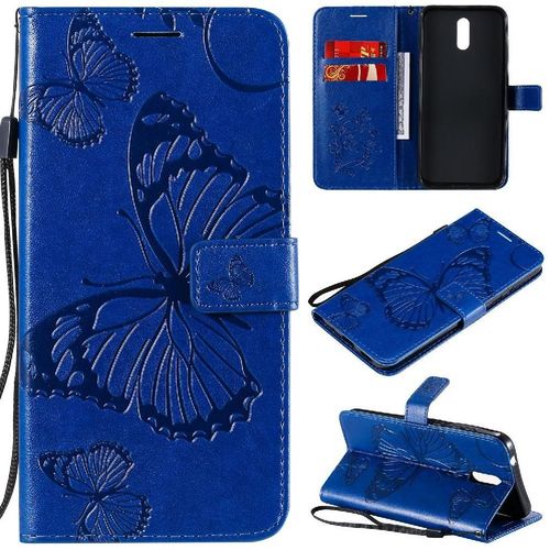 Flip Étui Pour Nokia 2.3 Flip Kickband Avec Support De Fente Pour Carte Couverture Antichoc Cuir Pu Couverture Magnétique - Bleu