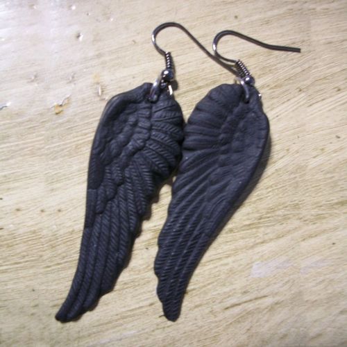 Goth-Boucles D'oreilles Pendantes Ailes D'ange Noires Pour Femme, Style Foncé, Charme Punk, Accessoires Bijoux, Cadeau Fille, 256