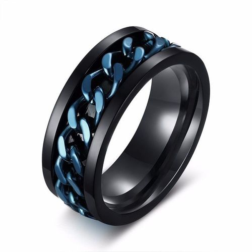 Bague Spinner En Acier Inoxydable Pour Homme, Bijoux De Mariage, Cubain, Anti-Souligné, 8mm