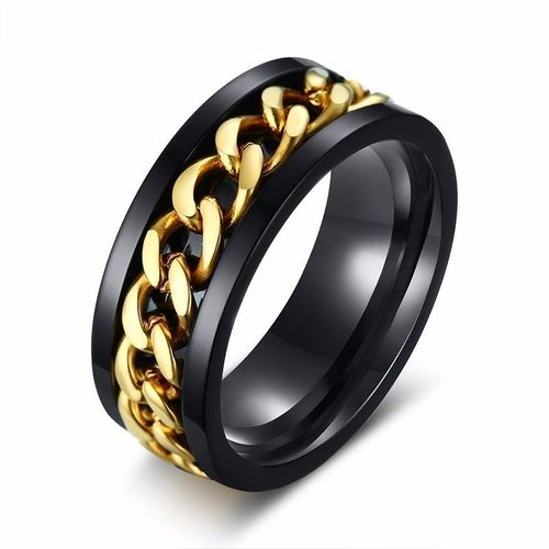 Bague Spinner En Acier Inoxydable Pour Homme, Bijoux De Mariage, Cubain, Anti-Souligné, 8mm
