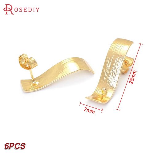 24k Or Couleur Laiton Rectangle Carré Triangle Boucles D'oreilles Broches Boucles D'oreilles Bijoux Fabrication Fournitures Bricolage Résultats Accessoires
