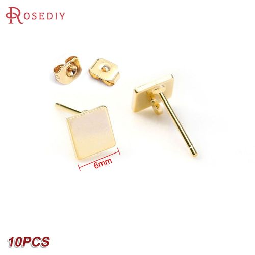 24k Or Couleur Laiton Rectangle Carré Triangle Boucles D'oreilles Broches Boucles D'oreilles Bijoux Fabrication Fournitures Bricolage Résultats Accessoires