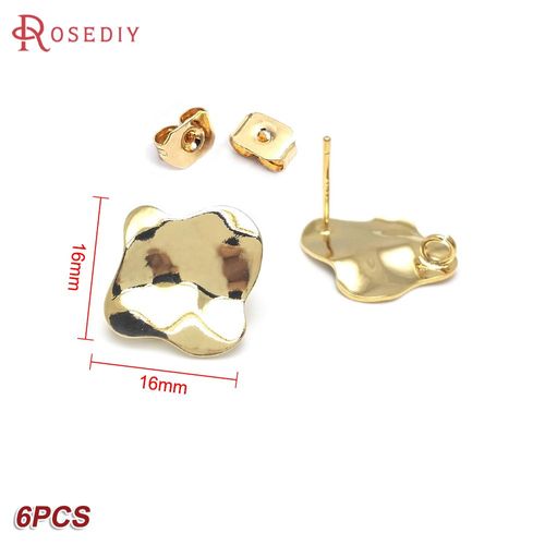 24k Or Couleur Laiton Rectangle Carré Triangle Boucles D'oreilles Broches Boucles D'oreilles Bijoux Fabrication Fournitures Bricolage Résultats Accessoires