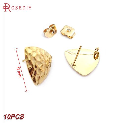 24k Or Couleur Laiton Rectangle Carré Triangle Boucles D'oreilles Broches Boucles D'oreilles Bijoux Fabrication Fournitures Bricolage Résultats Accessoires