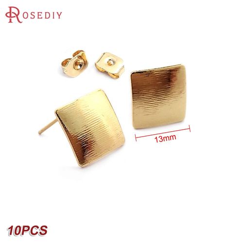 24k Or Couleur Laiton Rectangle Carré Triangle Boucles D'oreilles Broches Boucles D'oreilles Bijoux Fabrication Fournitures Bricolage Résultats Accessoires