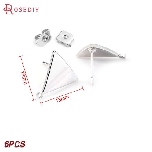 24k Or Couleur Laiton Rectangle Carré Triangle Boucles D'oreilles Broches Boucles D'oreilles Bijoux Fabrication Fournitures Bricolage Résultats Accessoires