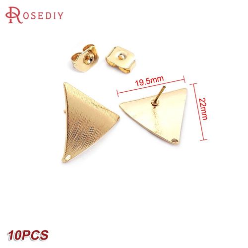 24k Or Couleur Laiton Rectangle Carré Triangle Boucles D'oreilles Broches Boucles D'oreilles Bijoux Fabrication Fournitures Bricolage Résultats Accessoires