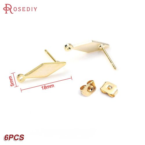 24k Or Couleur Laiton Rectangle Carré Triangle Boucles D'oreilles Broches Boucles D'oreilles Bijoux Fabrication Fournitures Bricolage Résultats Accessoires