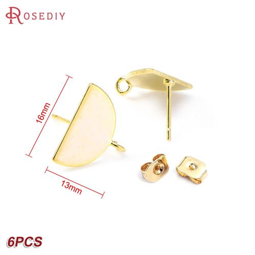 24k Or Couleur Laiton Rectangle Carré Triangle Boucles D'oreilles Broches Boucles D'oreilles Bijoux Fabrication Fournitures Bricolage Résultats Accessoires
