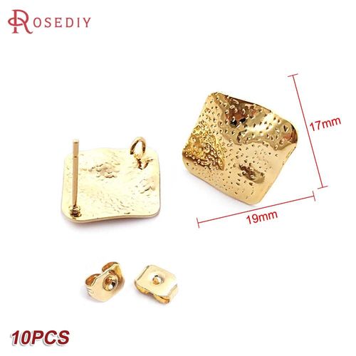 24k Or Couleur Laiton Rectangle Carré Triangle Boucles D'oreilles Broches Boucles D'oreilles Bijoux Fabrication Fournitures Bricolage Résultats Accessoires