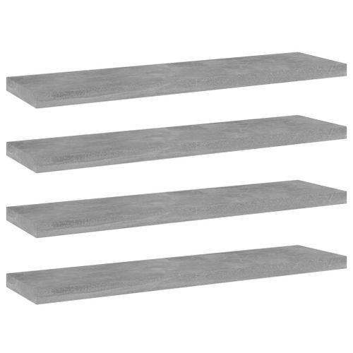 Vidaxl Panneaux De Bibliothèque 4 Pcs Gris Béton Bois D¿Ingénierie