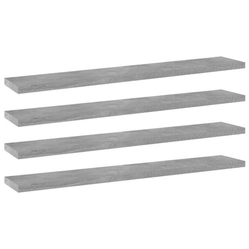 Vidaxl Panneaux De Bibliothèque 4 Pcs Gris Béton Bois D'ingénierie