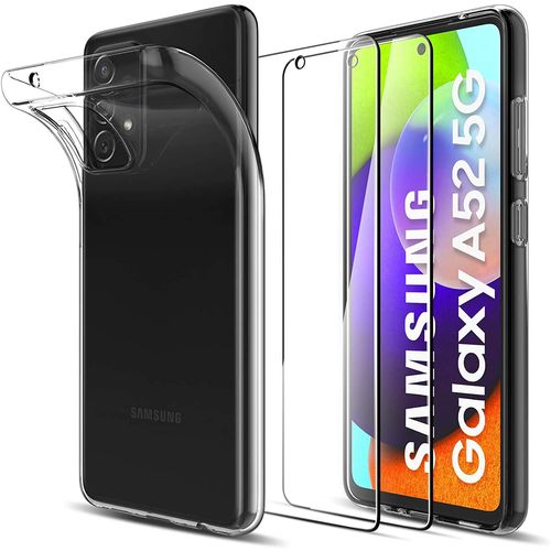 Coque Silicone Tpu Transparente 2 Verres Trempes Pour Samsung A52 4g/5g Little Boutik Couleur