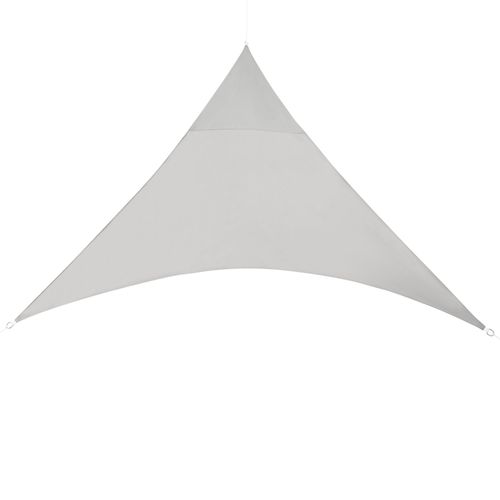 Voile D'ombrage Toile Solaire Polyester Polyuréthane Triangulaire 360 X 360 X 360 Cm Gris Clair Helloshop26 03_0004613