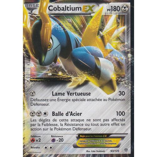 Carte Pokemon - Cobaltium Ex - 93/135 - Ultra-Rare - Édition Tempete Plasma - Vf