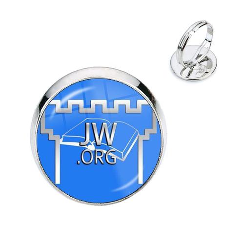 Jw.Org-Bagues Ajustables Avec Cabochon En Verre De 16mm, Bijoux Pour Enfant, Image D'art Nissan, Cadeau De Catholicisme