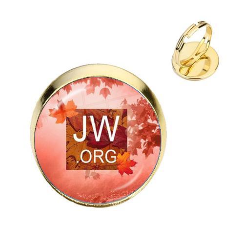 Jw.Org-Bagues Ajustables Avec Cabochon En Verre De 16mm, Bijoux Pour Enfant, Image D'art Nissan, Cadeau De Catholicisme