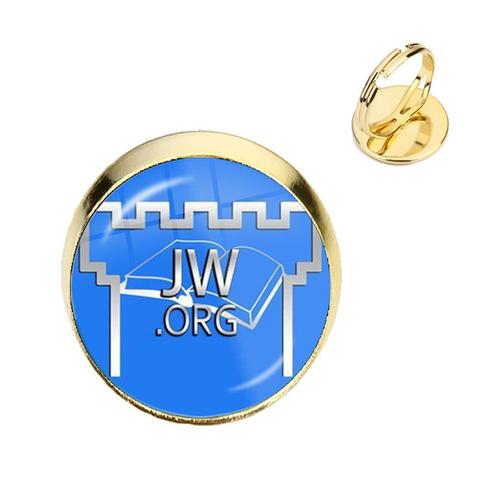 Jw.Org-Bagues Ajustables Avec Cabochon En Verre De 16mm, Bijoux Pour Enfant, Image D'art Nissan, Cadeau De Catholicisme