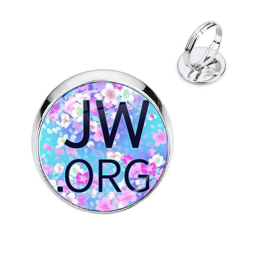 Jw.Org-Bagues Ajustables Avec Cabochon En Verre De 16mm, Bijoux Pour Enfant, Image D'art Nissan, Cadeau De Catholicisme