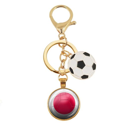 Cabochon En Verre De Sensation Nationale De Modèle De Football, Porte-Clés Commémoratif, Cadeau De Bague, Japon, Arabie Saoudite, Australie, Iran, Maroc, Canada