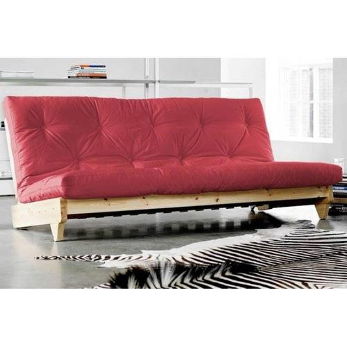 Banquette Convertible Fresh Pin Coloris Bordeaux Couchage 140*200 Cm.