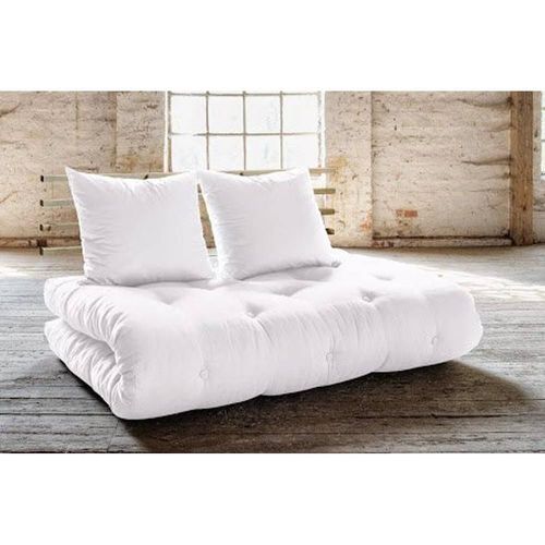 Canapé Lit Futon Shin Sano Naturel Et Pin Massif Couchage 140*200 Cm.