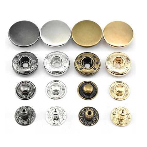10 pièces bouton en bronze pression bouton pression rétro en métal ensemble avec boutons-pression de fil 20mm pour la décoration de sacs en jean 20MM bronze No. 13