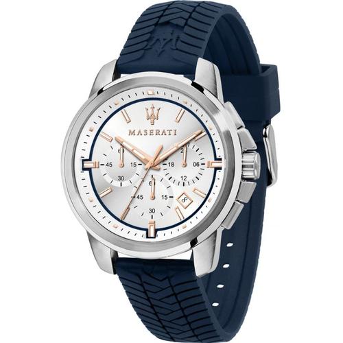 Successo 44mm Chr Wsilver Dial Blue St