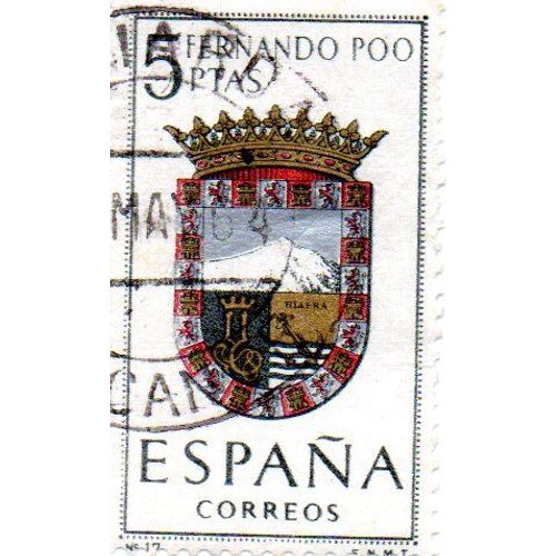 Correos Espana Fernando Poo - 5 Ptas
