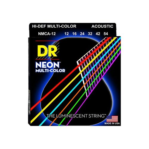 Dr Nmca-12 - Hi-Def Neon - Multi-Color, Jeu Guitare Acoustique, Light 12-54