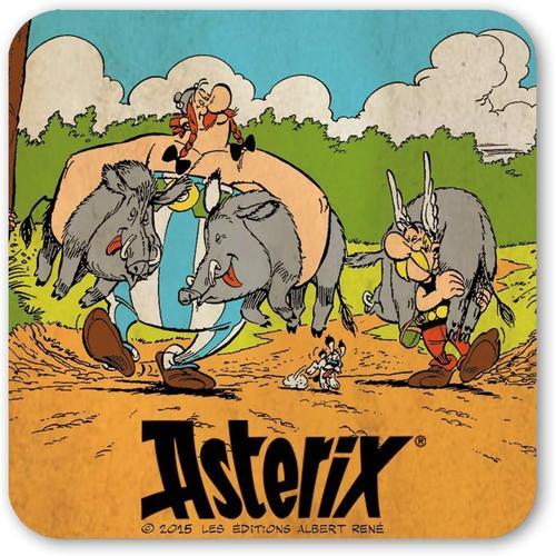 Multicolore - Astérix Dessous De Verre - Obélix - Chasse Au Sanglier - Astérix Le Gaulois Sous-Verre - Coloré - Design Original Sous Licence