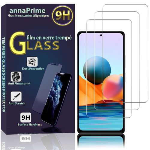 Lot / Pack De 3 Films Verre Trempé Pour Xiaomi Redmi Note 10/ Note 10s 6.43" Protection D'écran