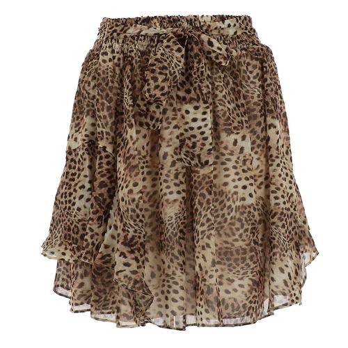 Jupe Guess Laila Mini Skirt - Recy Crinkle Poly Chiffon 50 Marron