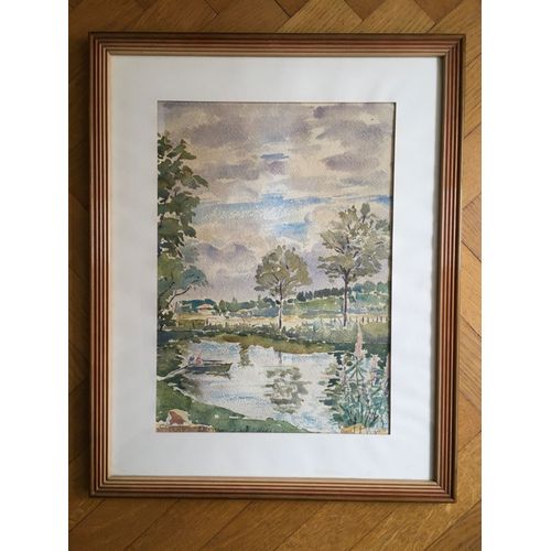 Tableau Aquarelle Paysage Sainte Croix En Bresse